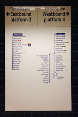 Если вы не доберетесь до конца линии метро, ​​большинство станций метро имеют две платформы для каждой линии метро